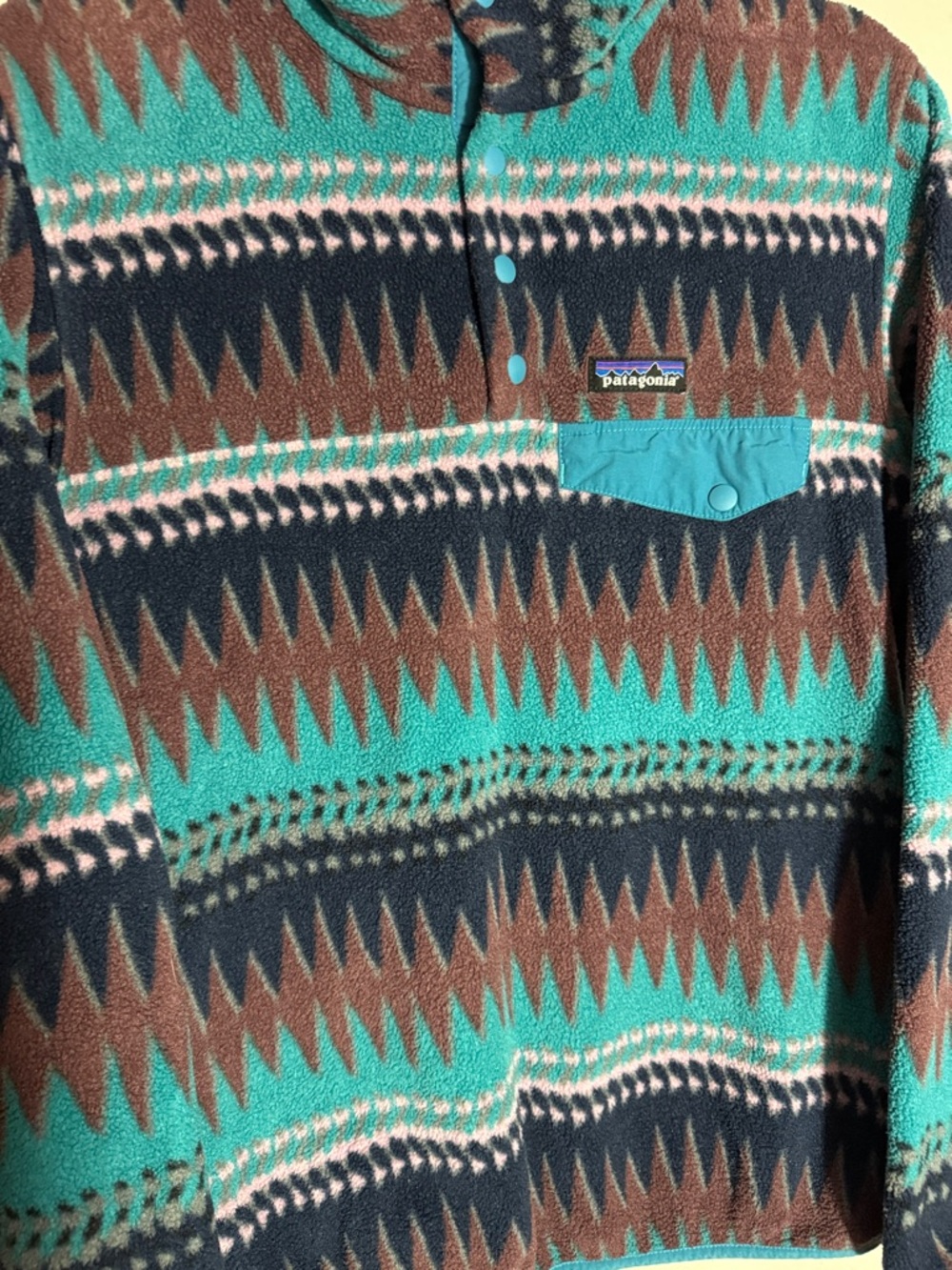 Patagonia Synchilla Snap T Fleece Pullover in Laughing Waters size Small - Picture 2 of 6